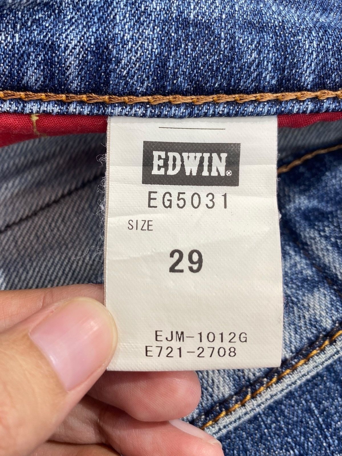 Edwin Edwin Faded Wash Ripped Style Flare Jeans Size US 30 / EU 46 - 11 Thumbnail