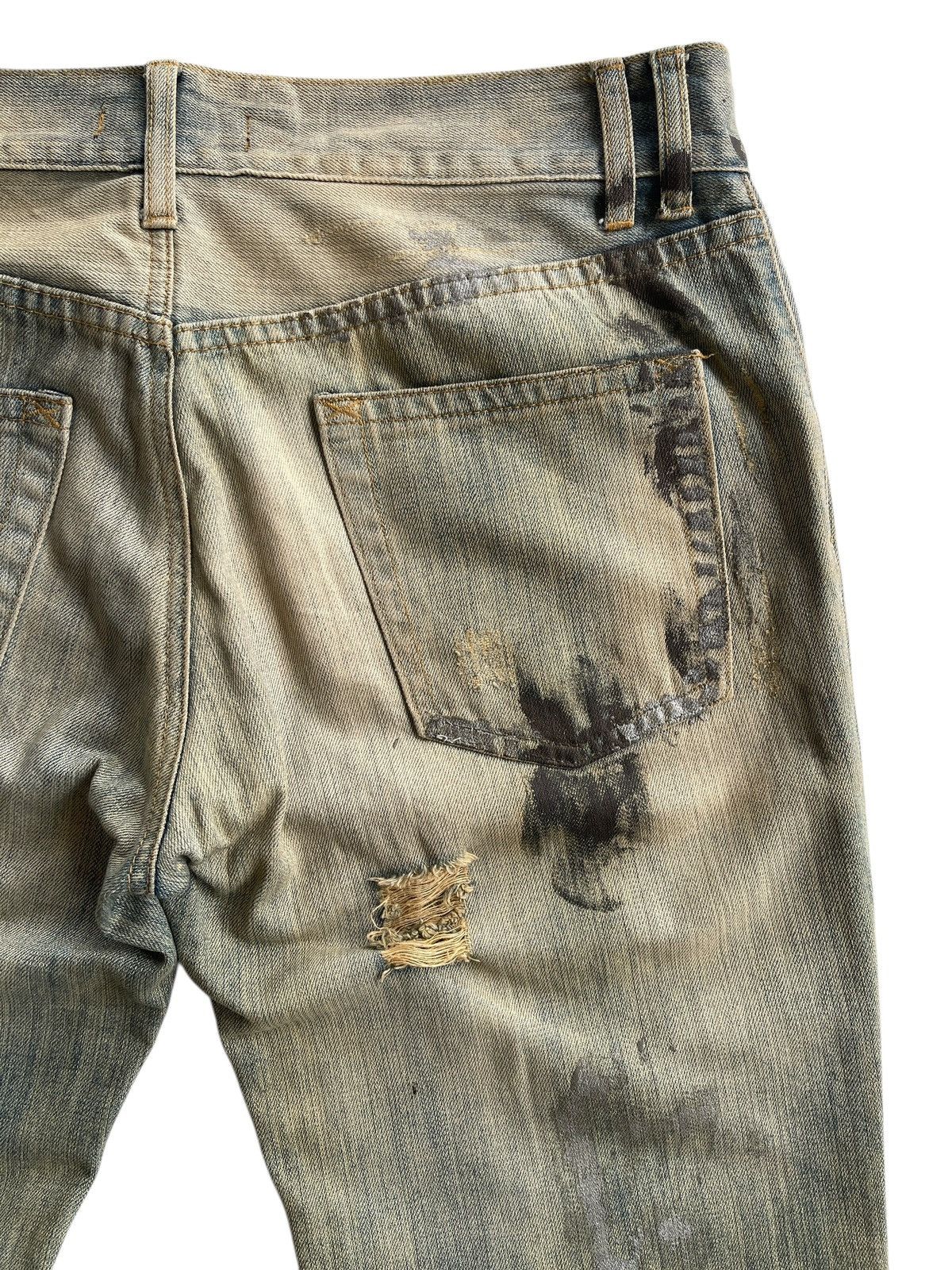 Dolce & Gabbana D&G Paint Splatted Distressed Pattern Denim Size US 35 - 12 Thumbnail