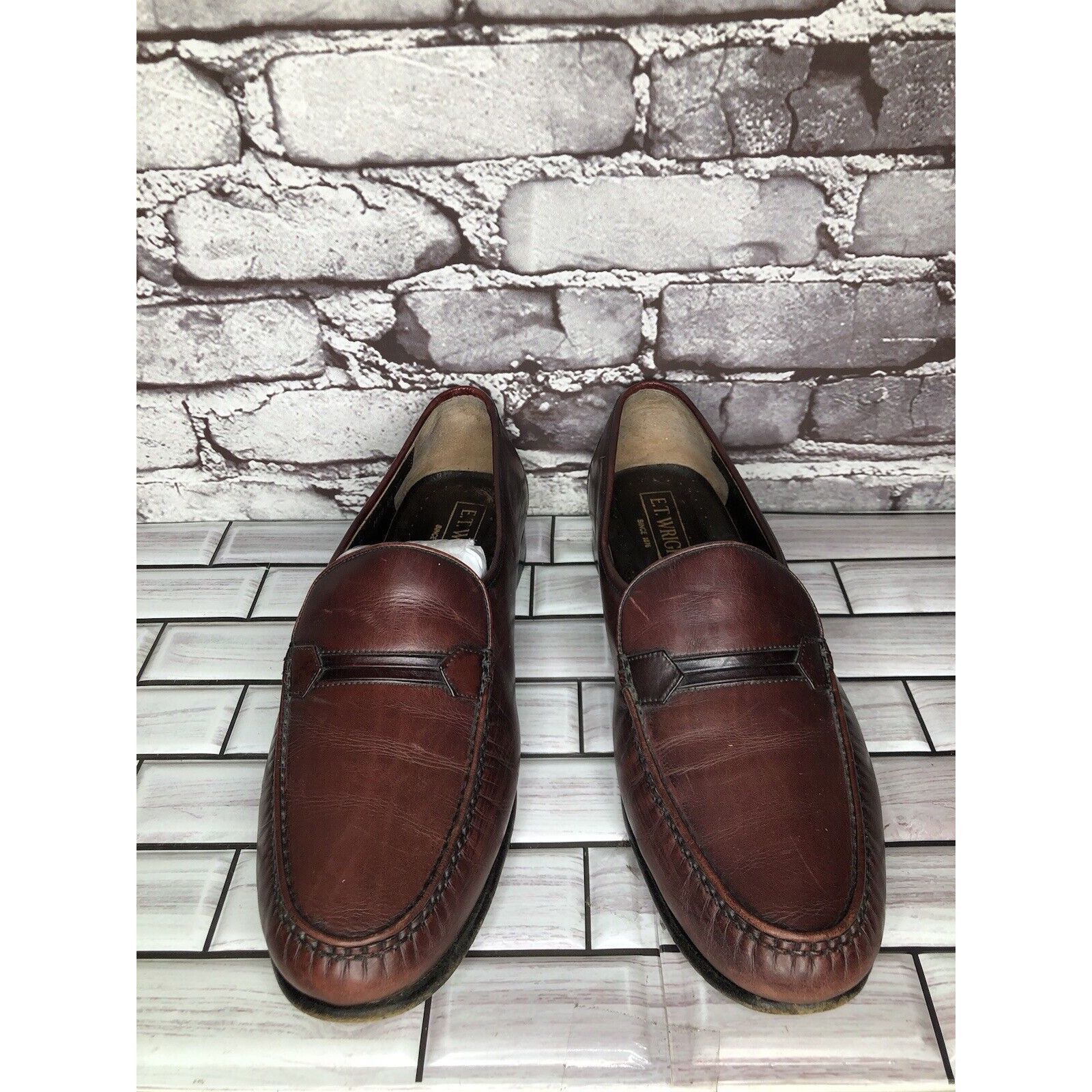 E.T. Wright E.T. Wright 1876 Brown Leather Loafers Slip On Dress Shoes M Size US 10.5 / EU 43-44 - 11 Thumbnail