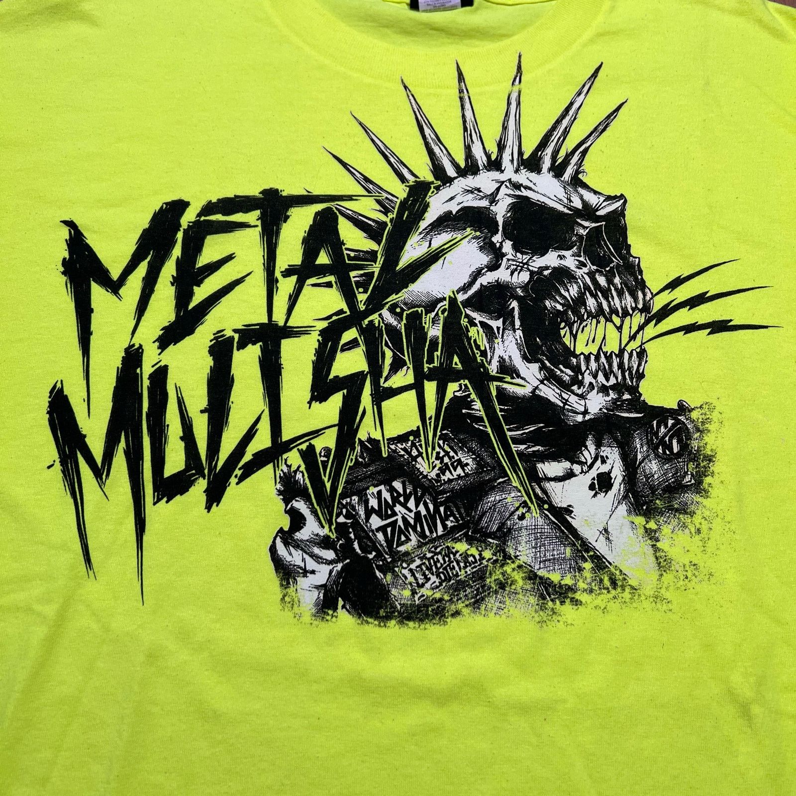 Metal Mulisha Y2K Metal Mulisha men's T-shirt Sz 2XL neon green skull Size US XXL / EU 58 / 5 - 3 Thumbnail