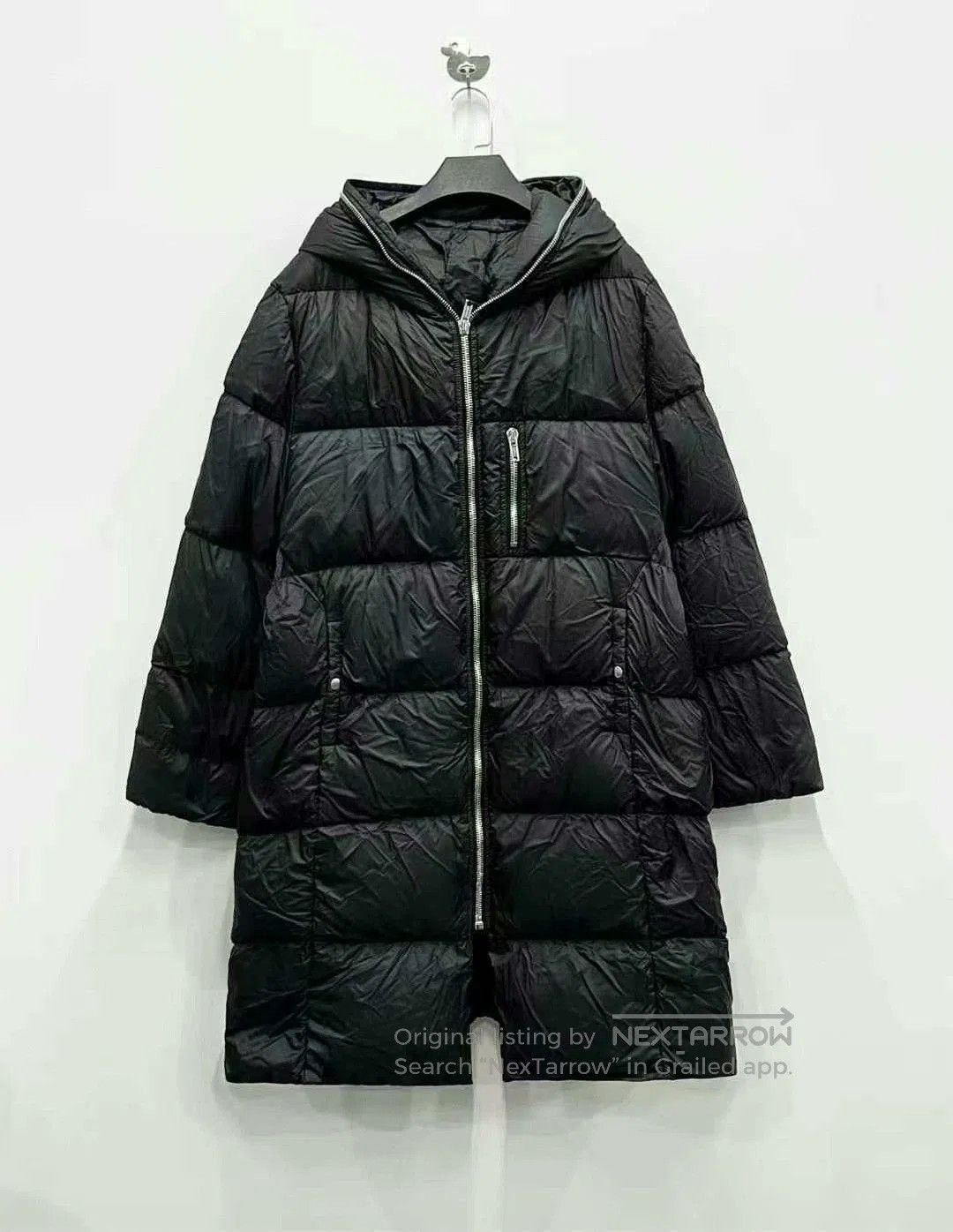 Other Moncler x Rick Owens Black Long Down Jacket. Size XS / US 0-2 / IT 36-38 - 1 Thumbnail