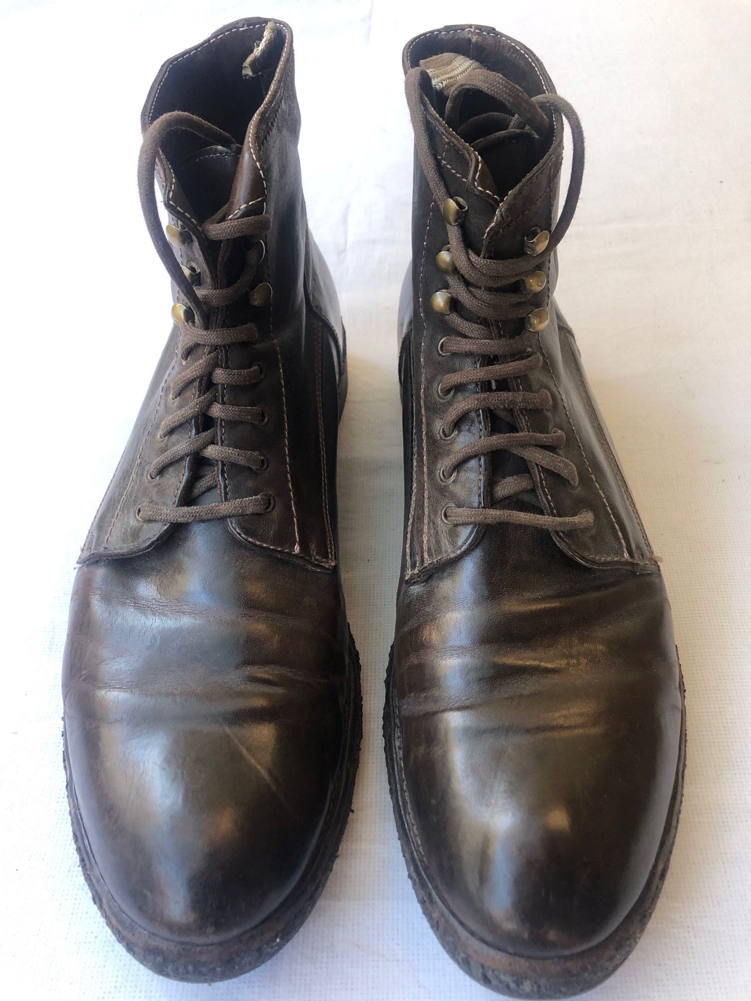 Officine Creative Officine Creative Brown Leather Men's Lace Up Boots Size US 9 / EU 42 - 2 Thumbnail