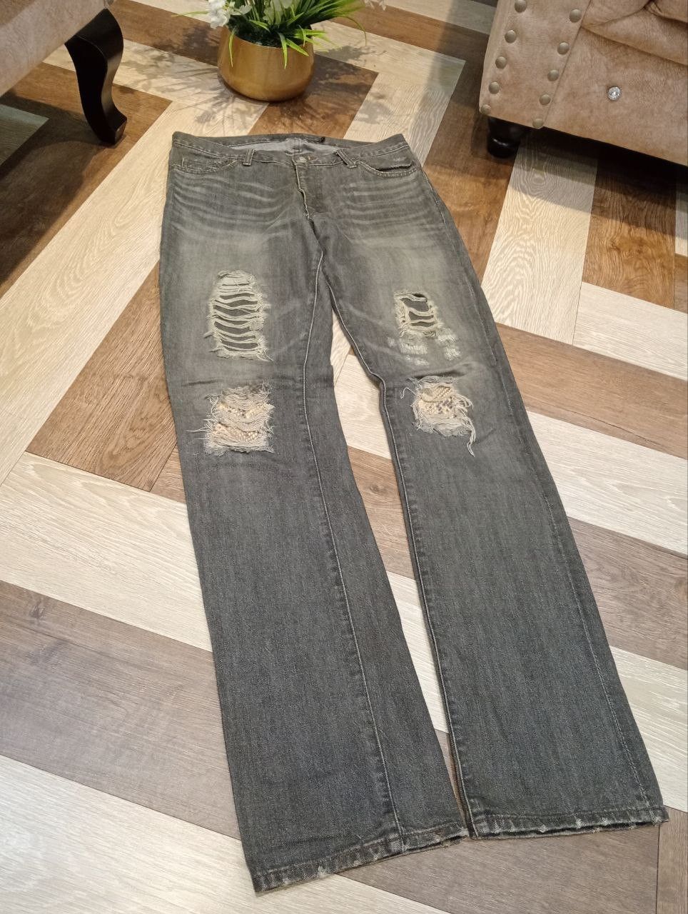 Schlussel JAPANESE SCHLUSSEL DISTRESSED DENIM PANTS Size US 32 / EU 48 - 3 Thumbnail