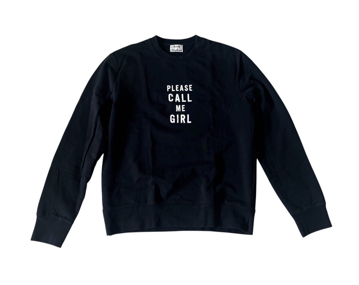 Acne Studios Acne studios “please call me girl” black sweatshirt Size US M / EU 48-50 / 2 - 1 Thumbnail