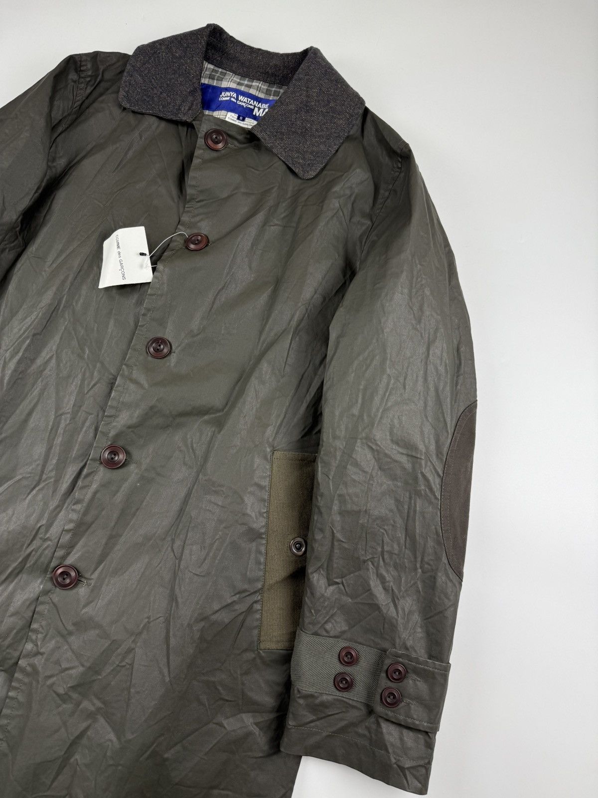 Junya Watanabe Junya Watanabe Hervier F/W’16 Elbow Patch Wax Coated Coat Size US S / EU 44-46 / 1 - 7 Thumbnail