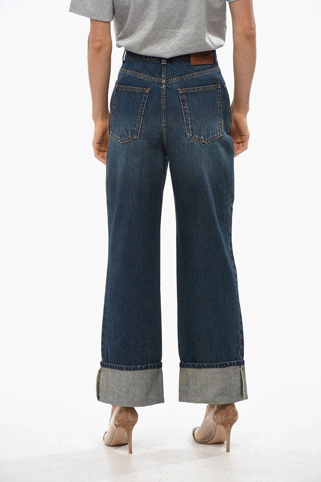 Alexander McQueen og1mm0426 Stonewashed Jeans in Blue Size 24" / US 00 / IT 34 - 4 Thumbnail