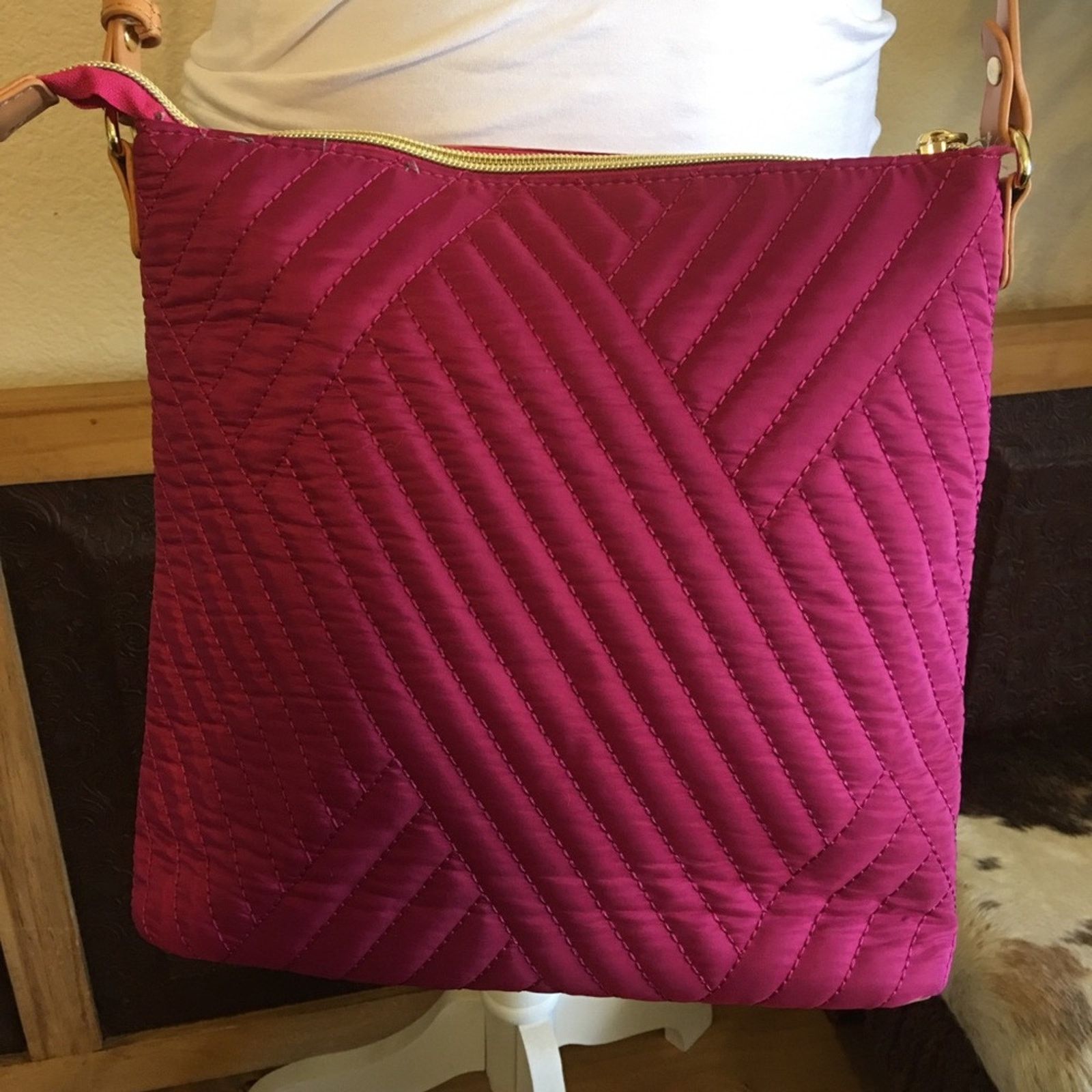 Other Adrienne Vittadini fuschia pink quilted crossbody Size ONE SIZE - 8 Thumbnail