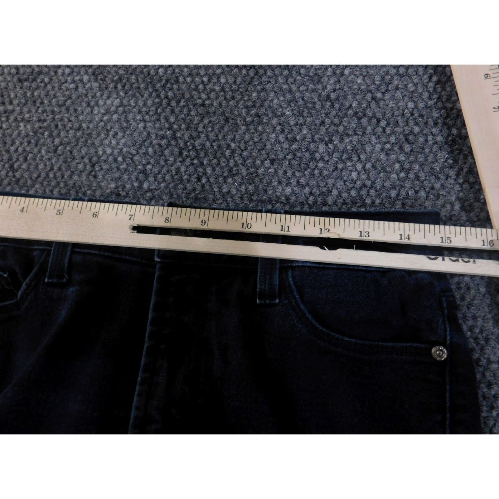 NYDJ NYDJ Jeans Womens 6 Blue Dark Wash Straight Leg Rhinestone Embellished Pockets Size 28" / US 6 / IT 42 - 7 Thumbnail