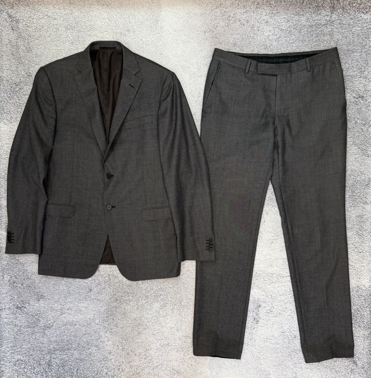 Z Zegna Z Zegna Wool Suit 2 Piece EU52R US42R Drop7 Gray Men Wool Size 42R - 1 Thumbnail