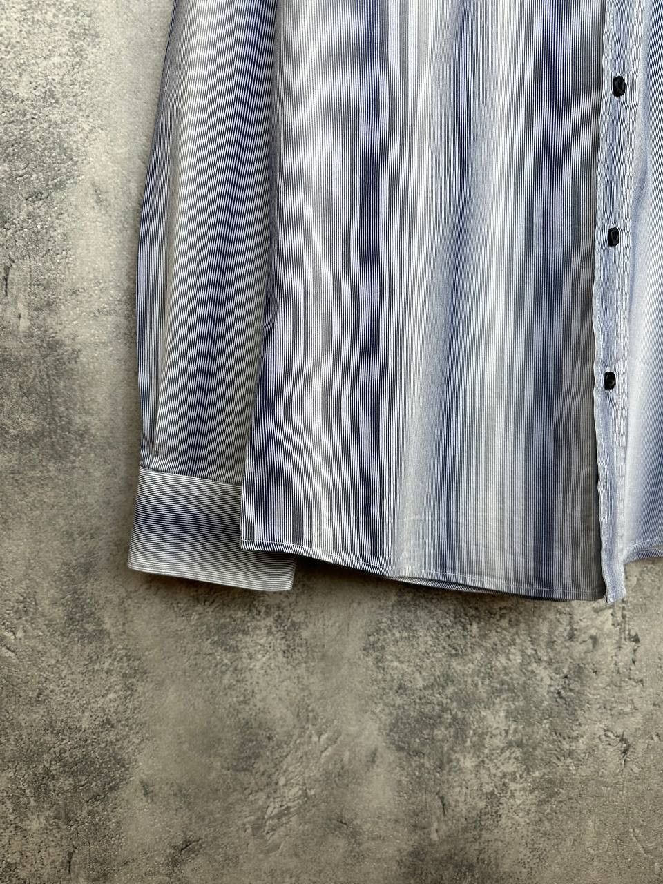 Emporio Armani Emporio Armani Vintage Striped Button Up Shirt Made Italy LS Size US M / EU 48-50 / 2 - 6 Thumbnail
