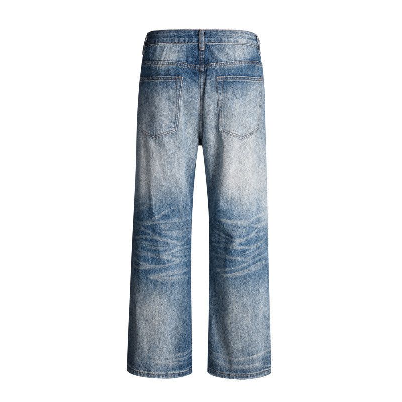 Vintage Street button straight distressed gradient vintage jeans Size US 32 / EU 48 - 2 Thumbnail