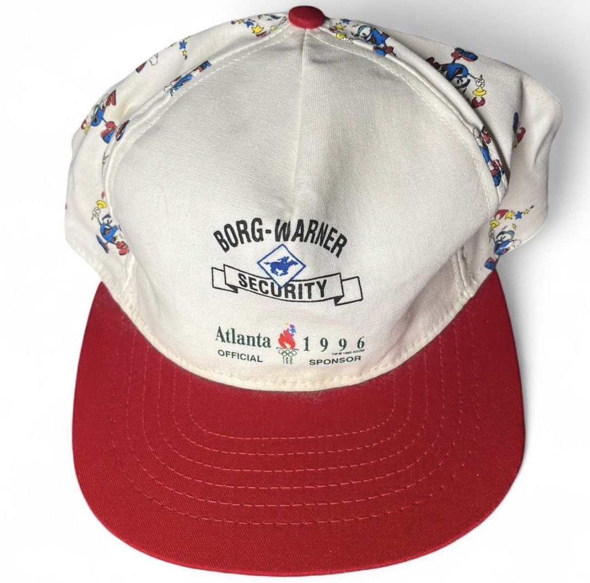 USA Olympics VTG 1996 Atlanta Olympics Izzy All Over Print Snapback Hat Size ONE SIZE - 1 Thumbnail