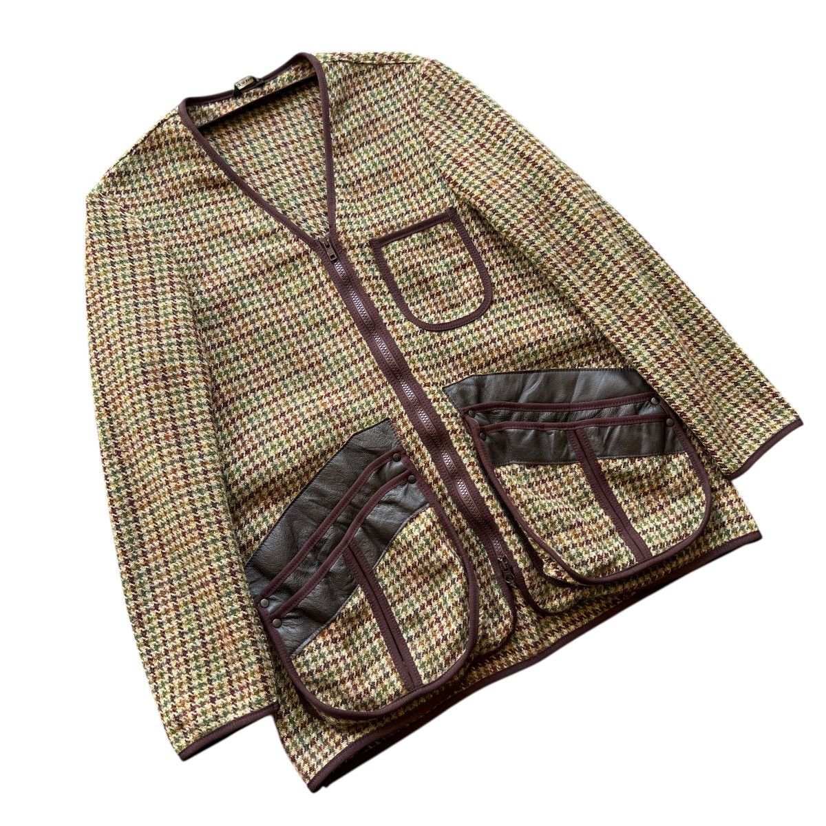 Nepenthes 🔥 Nepenthes X Harris Tweed Colar Less wool Hunting Jacket Size US S / EU 44-46 / 1 - 3 Thumbnail