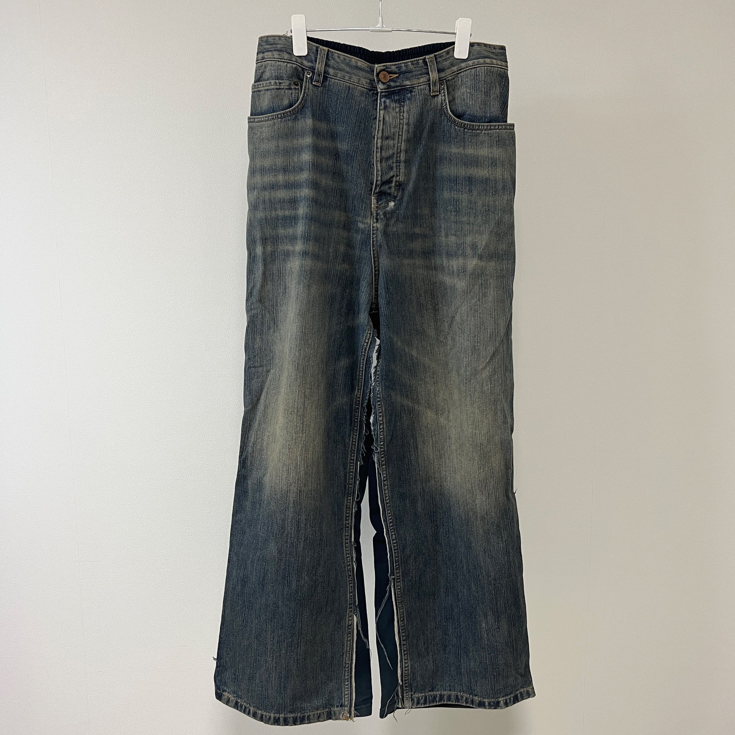 23SS BALENCIAGA HYBRID BAGGY JEANS （XS） BALENCIAGA Hybrid Baggy Cotton Denim Jeans Balenciaga