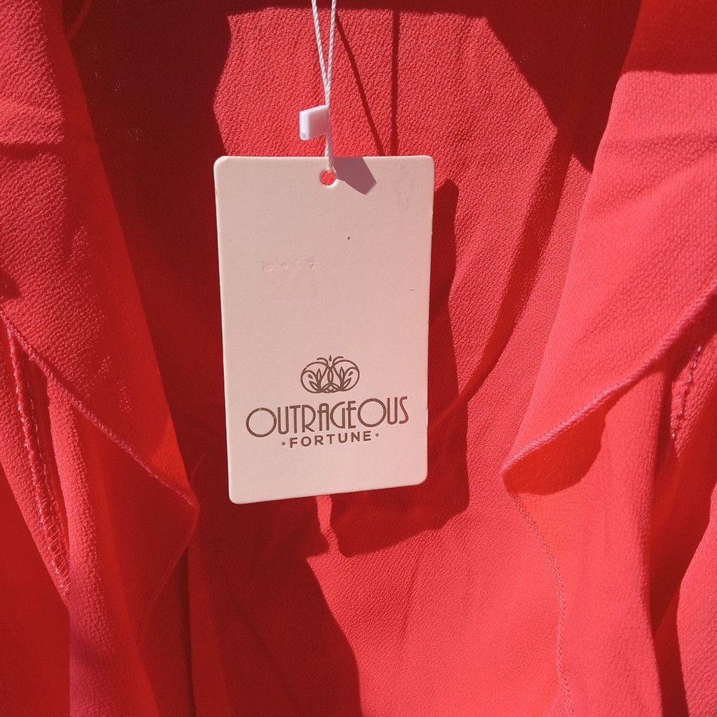 Asos NWT ASOS Outrageous Fortune Neon Ruffle Wrap Dress Size S / US 4 / IT 40 - 5 Thumbnail