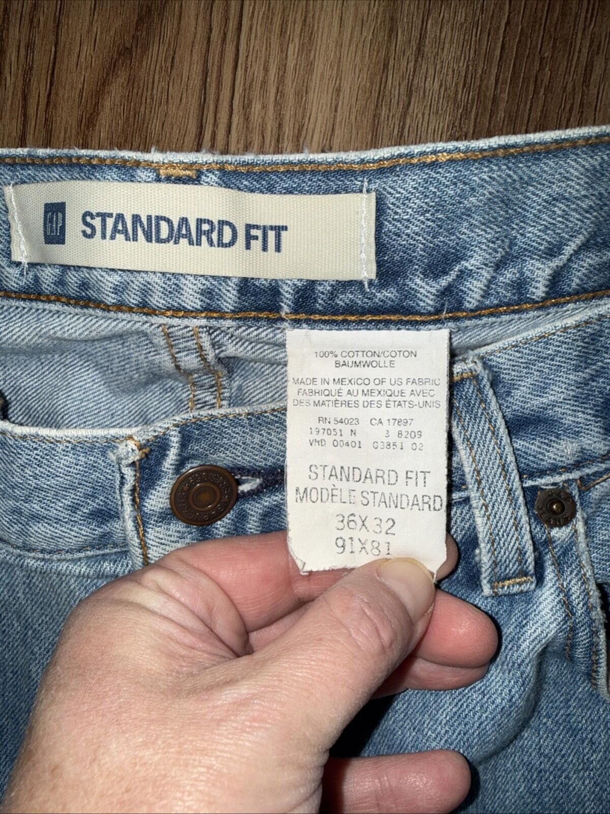 Gap Vintage Gap Jeans Light Wash Cotton Standard Fit USA FABRIC Size US 36 / EU 52 - 3 Thumbnail