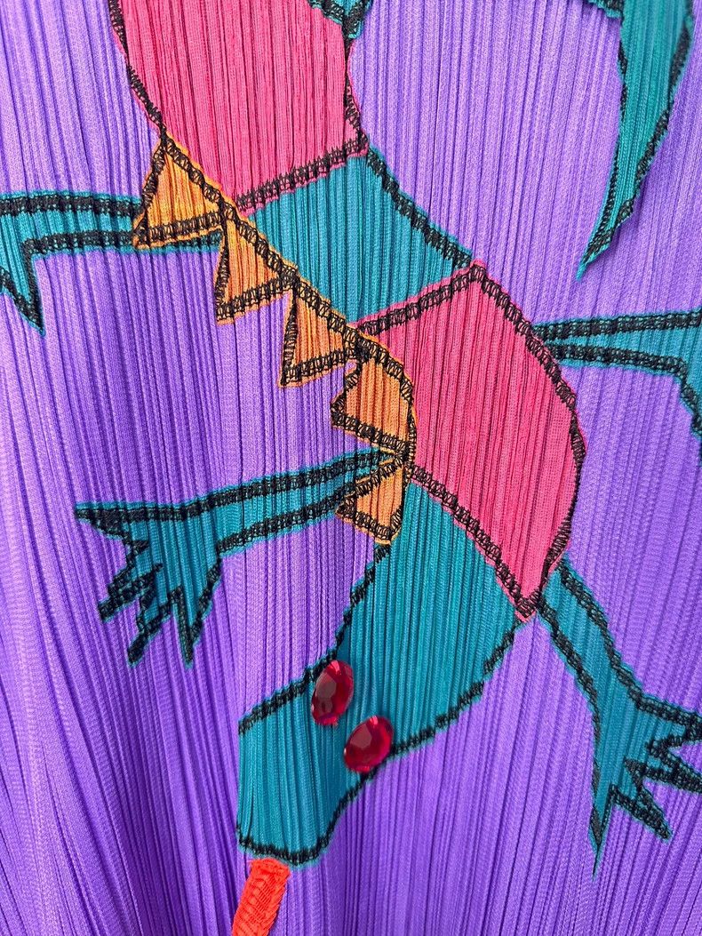 Issey Miyake Issey Miyake Purple four-legged snake patchwork jacket Size XL / US 12-14 / IT 48-50 - 2 Thumbnail