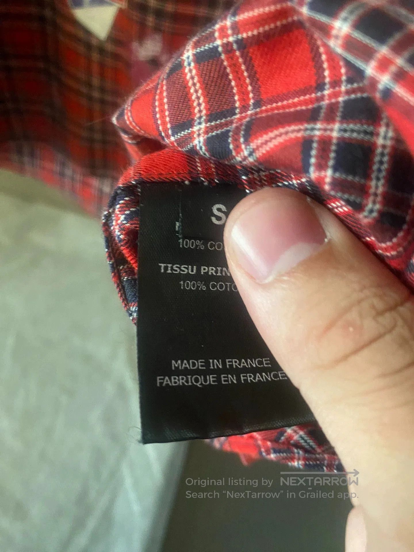 Vetements vetements red plaid shirt with stickers. Size US S / EU 44-46 / 1 - 9 Thumbnail