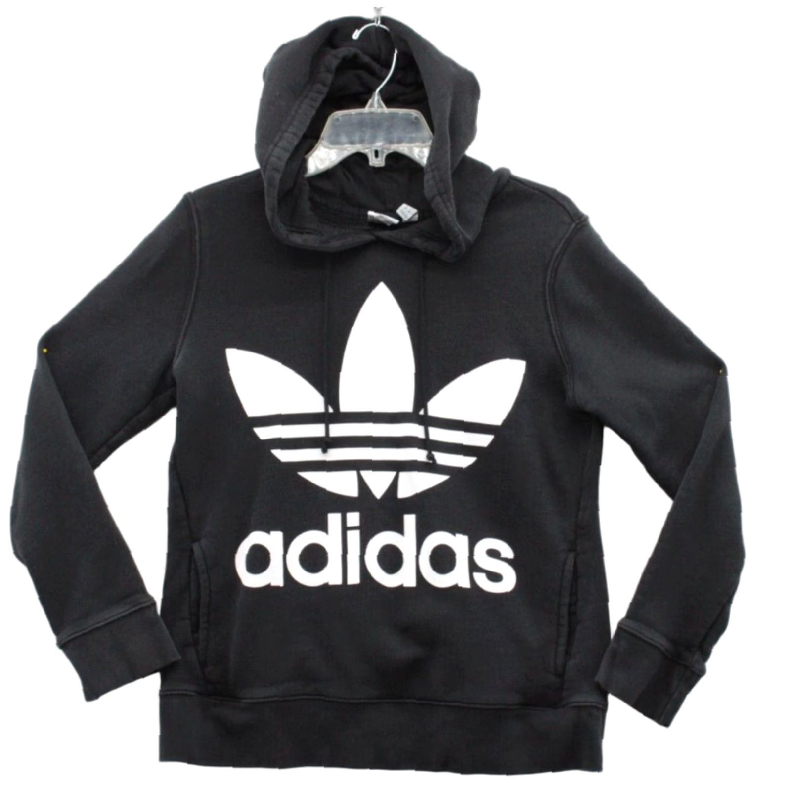 Adidas Adidas Hoodie Women's Small Black 3 Stripe Logo Pullover Casual Size S / US 4 / IT 40 - 1 Thumbnail