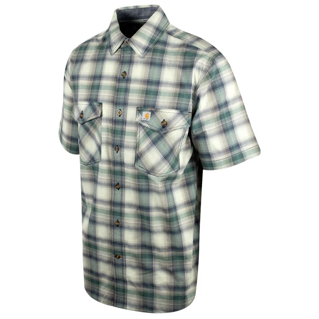 Carhartt Carhartt Men's Green Grey Navy Plaid Shirt Size S Relaxed Fit Size US S / EU 44-46 / 1 - 2 Thumbnail