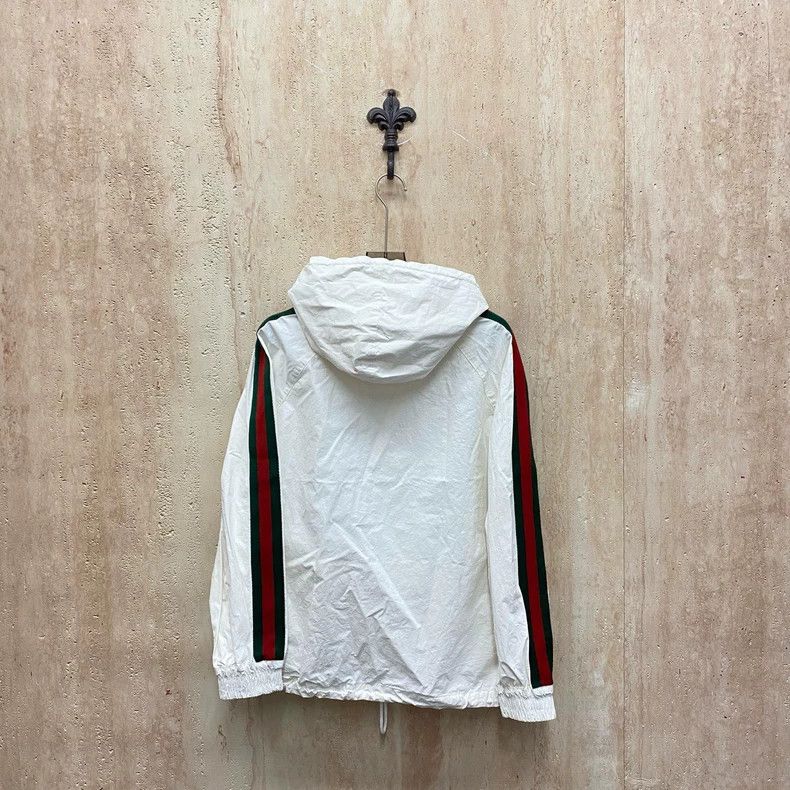 Gucci Gucci Red and green striped letter logo hooded windbreaker Size US M / EU 48-50 / 2 - 2 Thumbnail