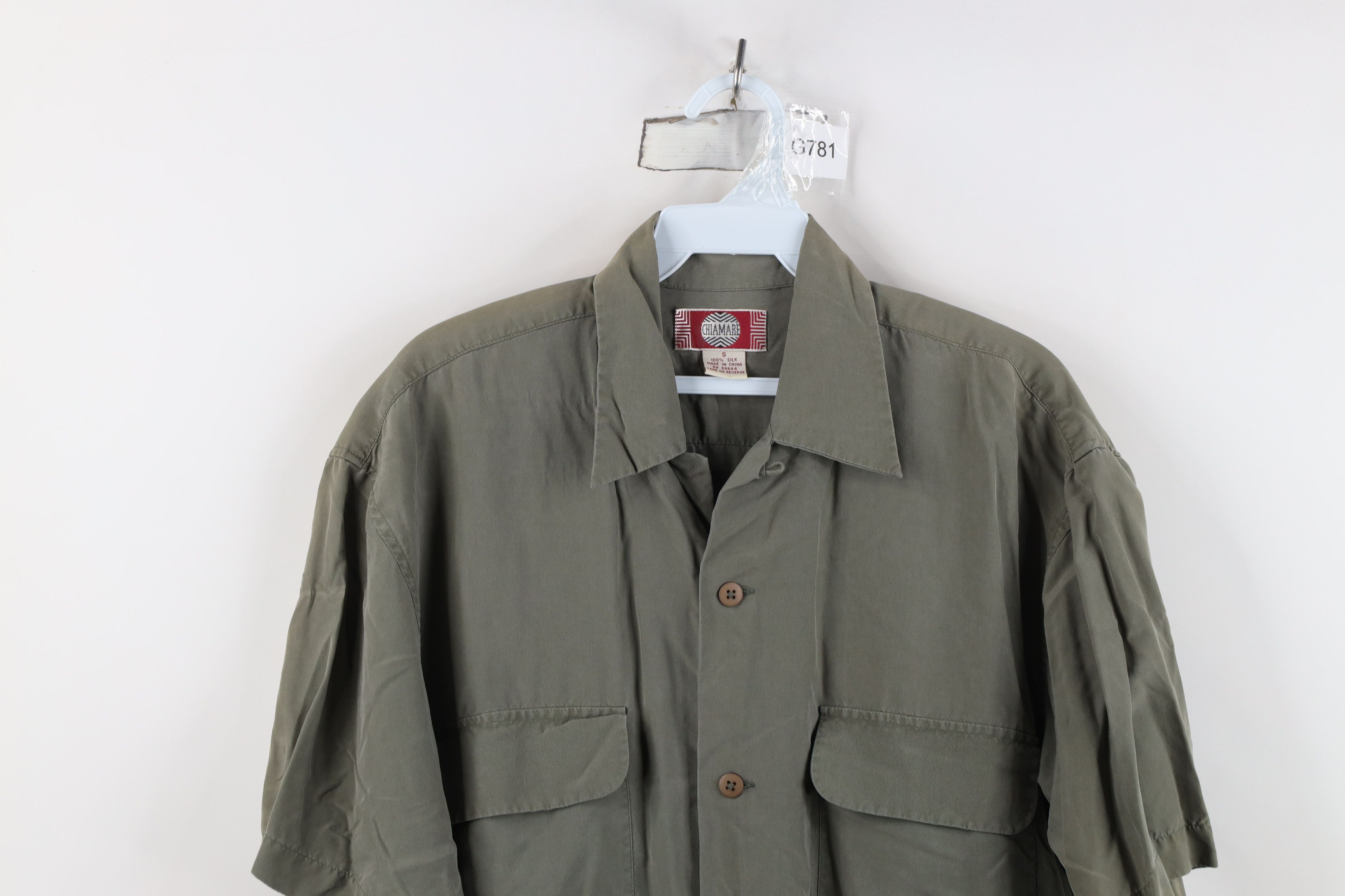 Vintage Vintage 90s Streetwear Collar Board Button Shirt Green Size US S / EU 44-46 / 1 - 2 Thumbnail