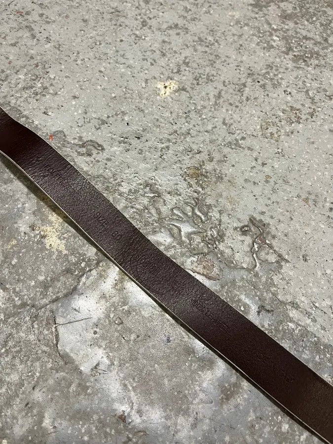 Roberto Cavalli × Vintage Cavalli Long Metal Ornament Buckle Beige Leathet Belt Size ONE SIZE - 8 Thumbnail