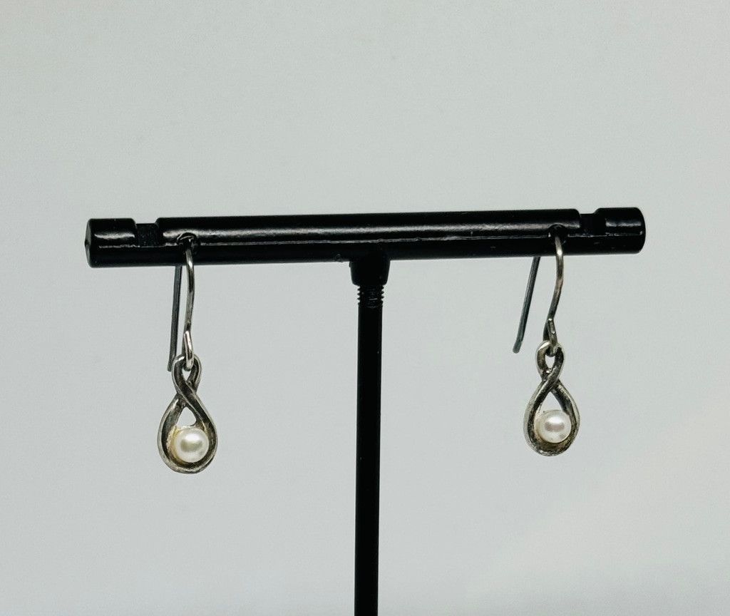 Other Kit Heath Infinity Dangle Pearl Silver Hoop Earrings Size ONE SIZE - 1 Thumbnail