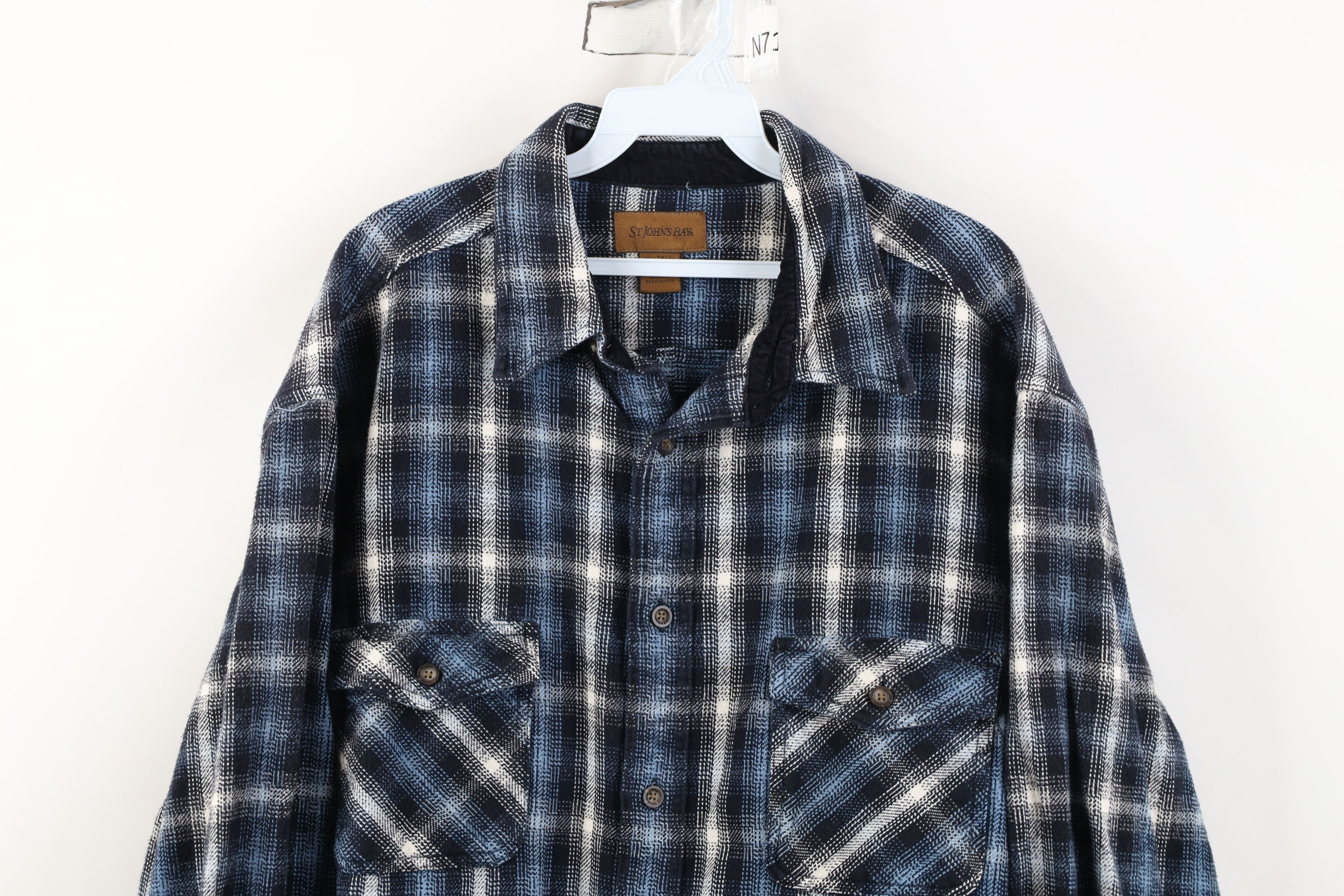 Vintage Vintage 90s Streetwear Heavyweight Button Shirt Plaid Size US XL / EU 56 / 4 - 2 Thumbnail