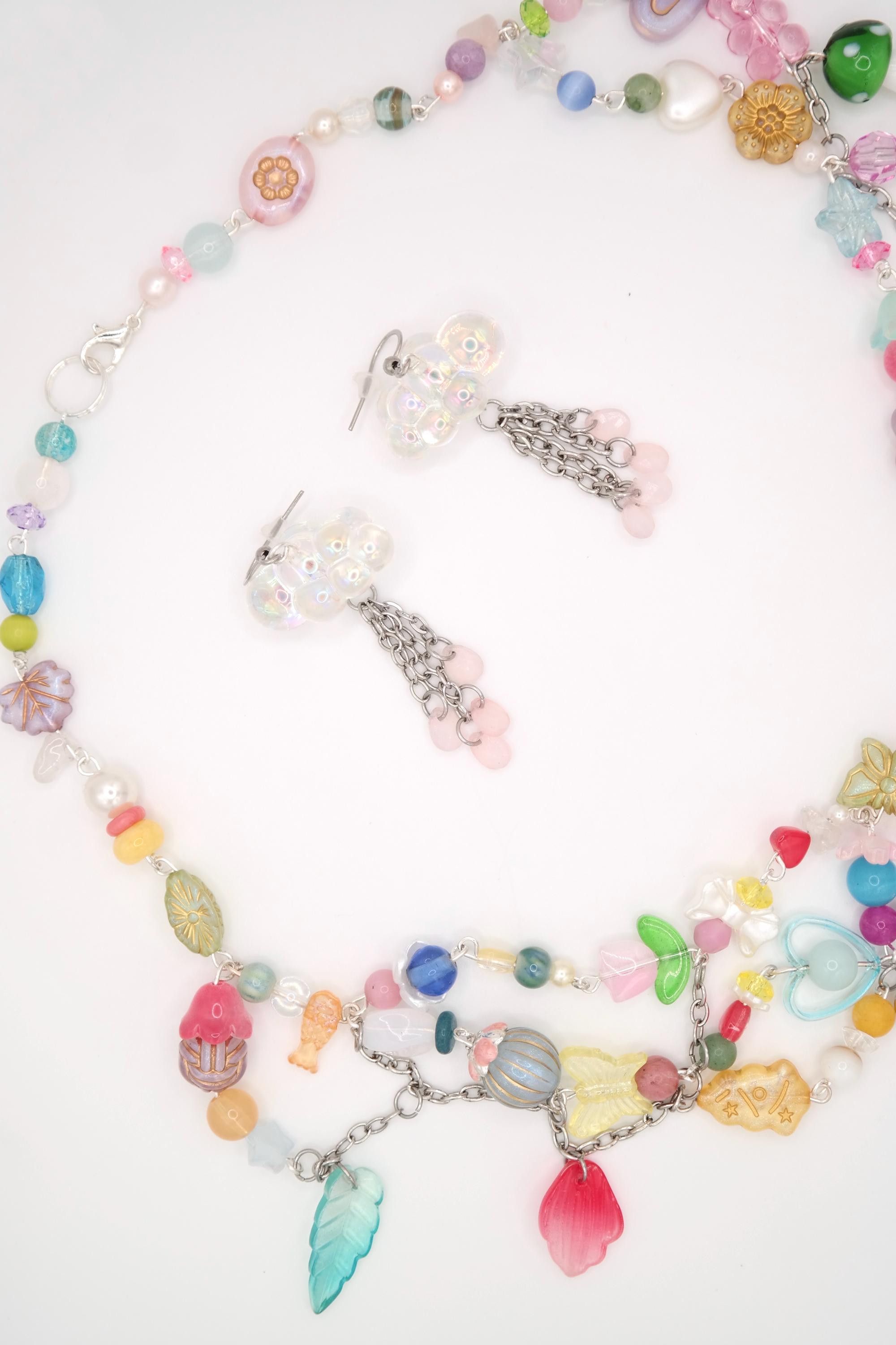 Handmade Silver April Showers Fairy Necklace & Earrings Set Size ONE SIZE - 5 Thumbnail