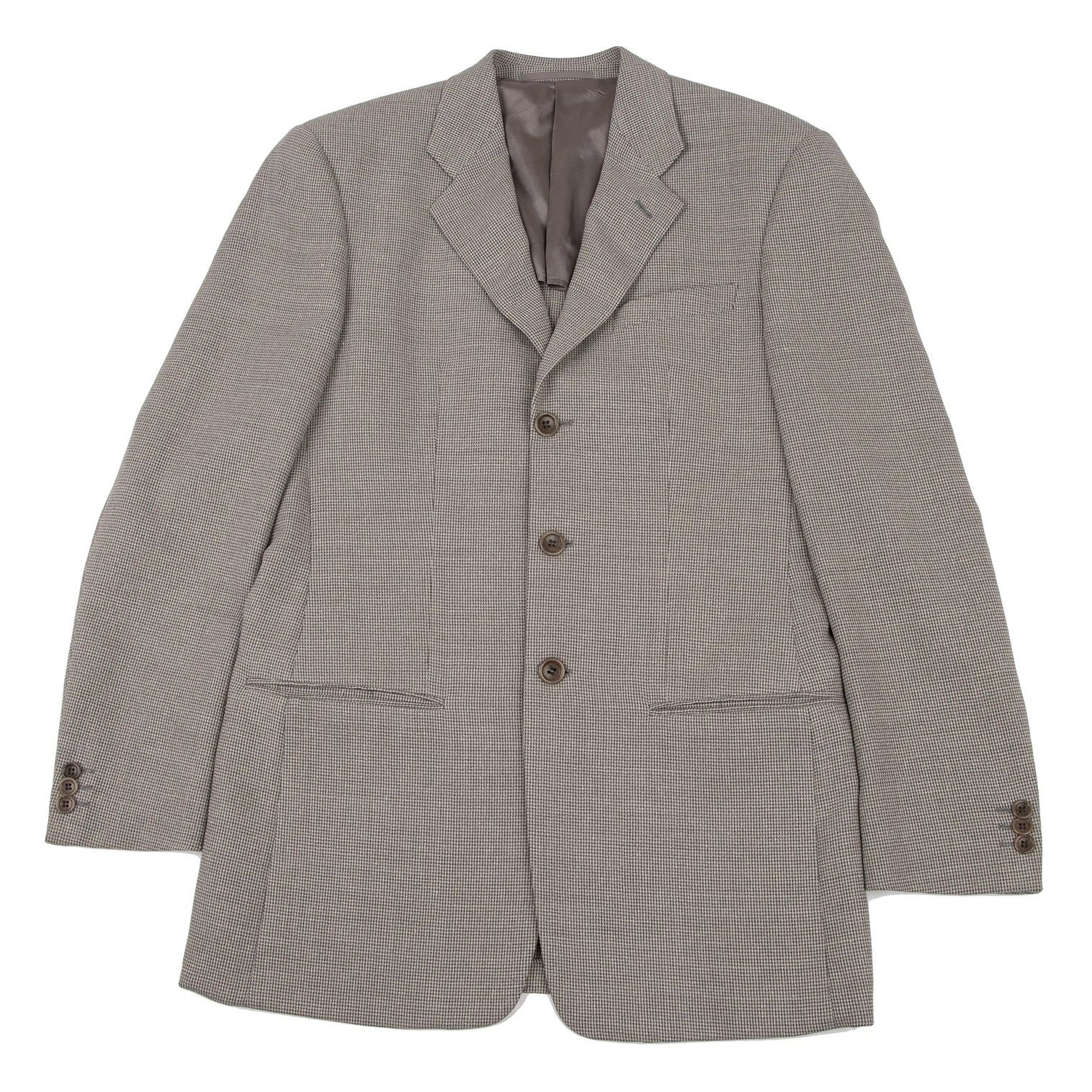 Armani Collezioni Silk Blend Wool Patterned Jacket in Gray Size 46 Size US XXS / EU 40 - 1 Thumbnail