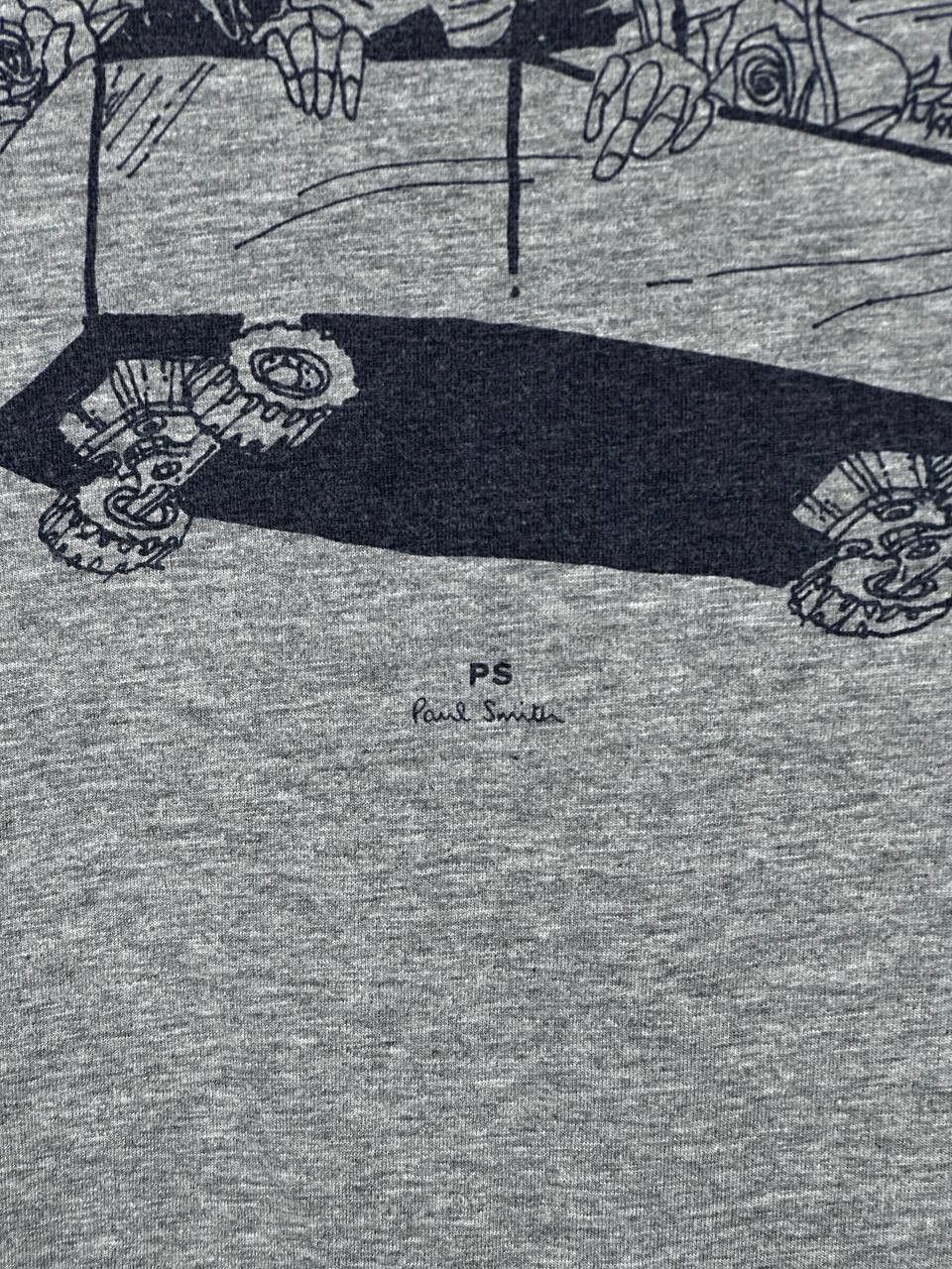 Designer × Paul Smith Paul Smith Graphic Print Skeleton Skull GreY T Shirt Size US M / EU 48-50 / 2 - 5 Thumbnail