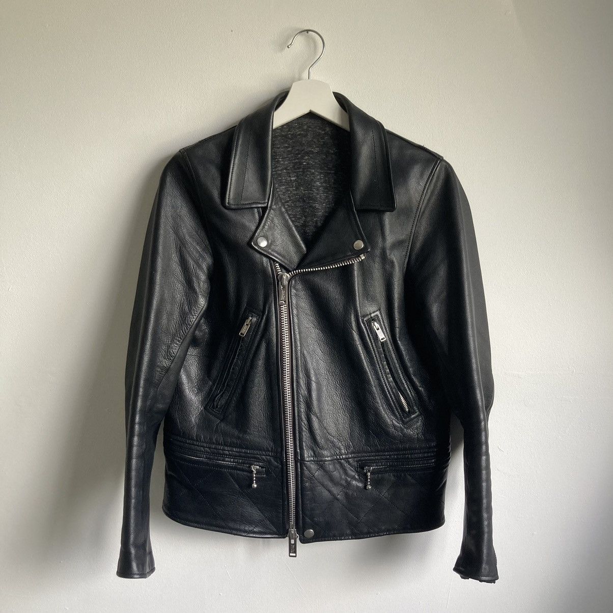 image of Aw2012 Undercover Leather Rider Jacket in Black, Men's (Size XS)