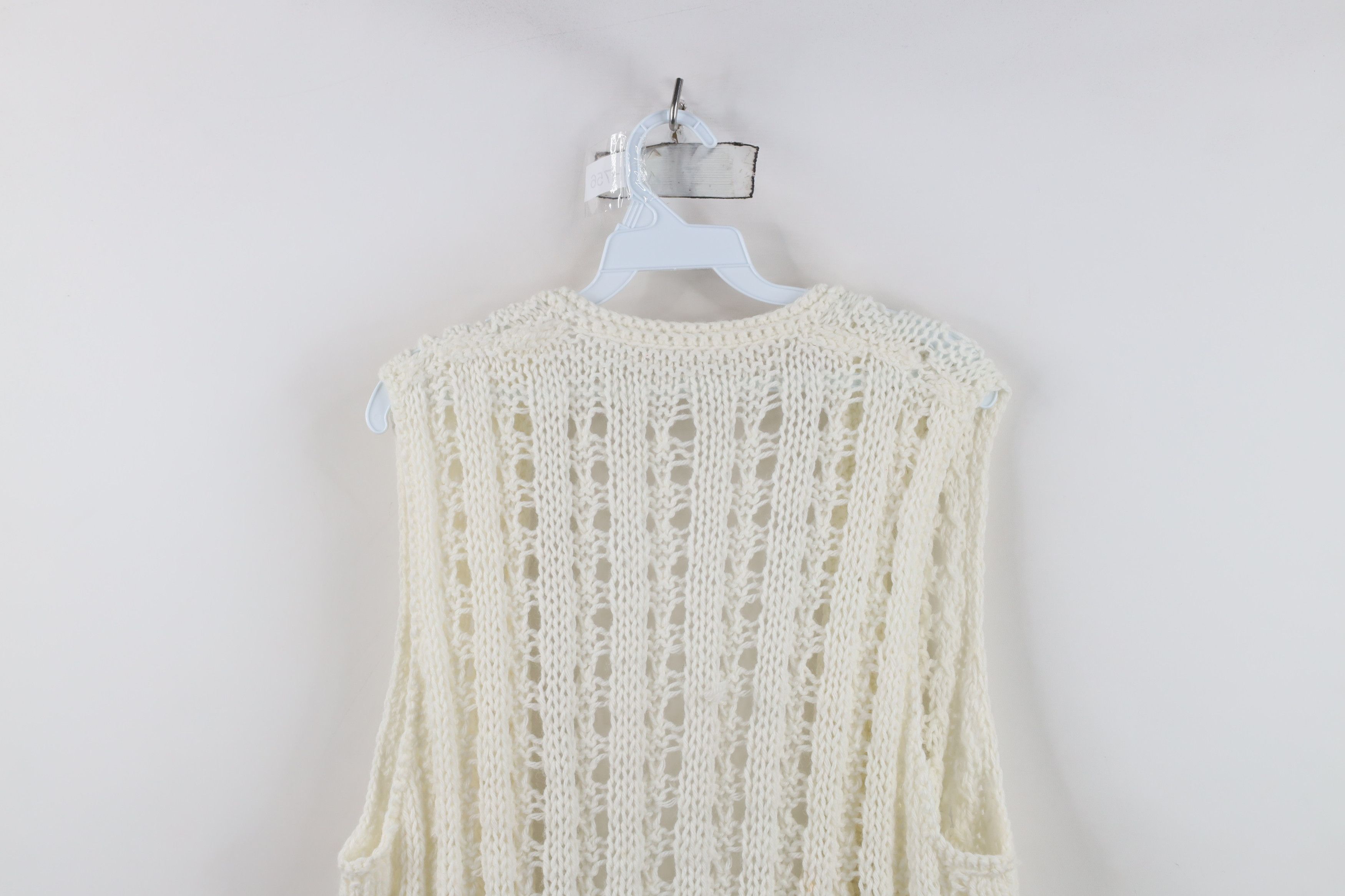 Vintage Vintage 60s 70s Streetwear Knit Open Front Sweater Vest Size L / US 10 / IT 46 - 11 Thumbnail