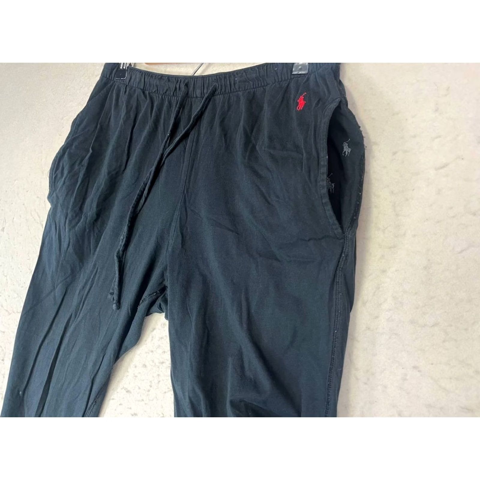 Polo Ralph Lauren Polo Ralph Lauren Mens Pajama Pants Drawstring Pockets Logo Black Medium Sleepwear Size US M / EU 48-50 / 2 - 6 Thumbnail