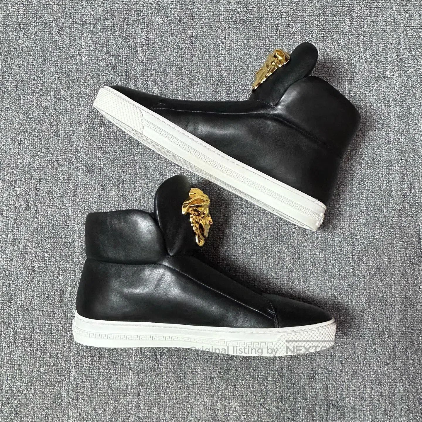 Versace Versace Medusa High-Top Shoes Black and Gold Magic Tape| Size US 7.5 / IT 37.5 - 3 Thumbnail