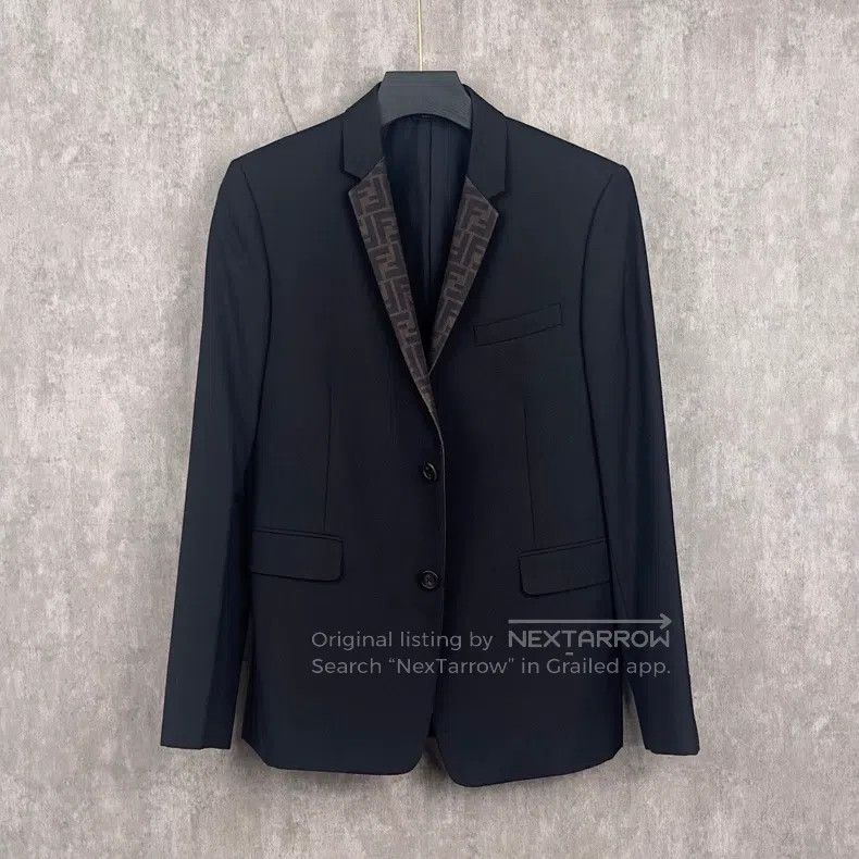 Fendi Fendi Black vintage suit jacket Size 50L - 1 Thumbnail