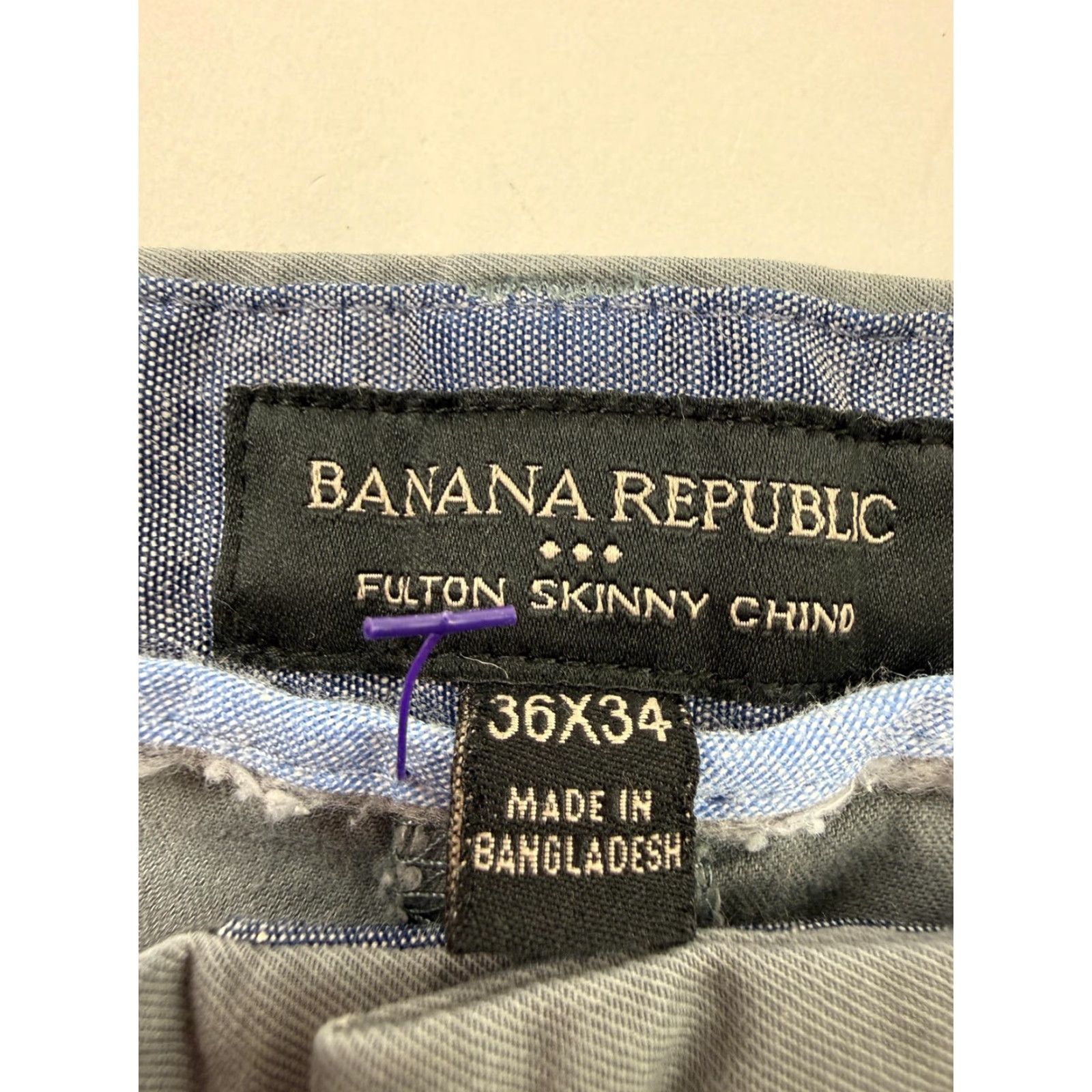 Banana Republic Banana Republic Pants Mens 36x30 Gray Fulton Skinny Chino Slim Stretch Casual Size US 36 / EU 52 - 3 Thumbnail