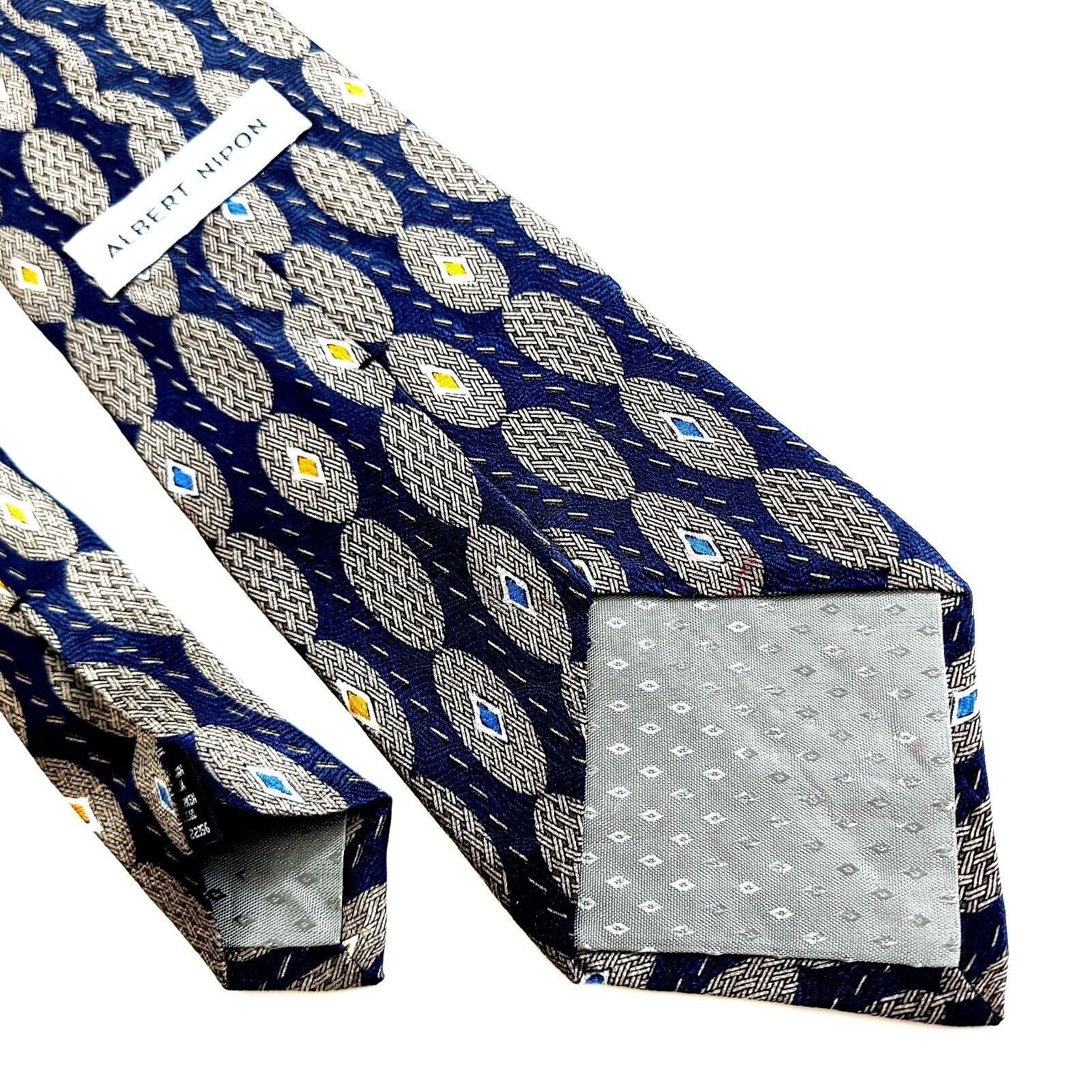 Albert Nipon Albert Nipon Blue Beige Tan Geometric Jacquard Print Short W Size ONE SIZE - 6 Thumbnail