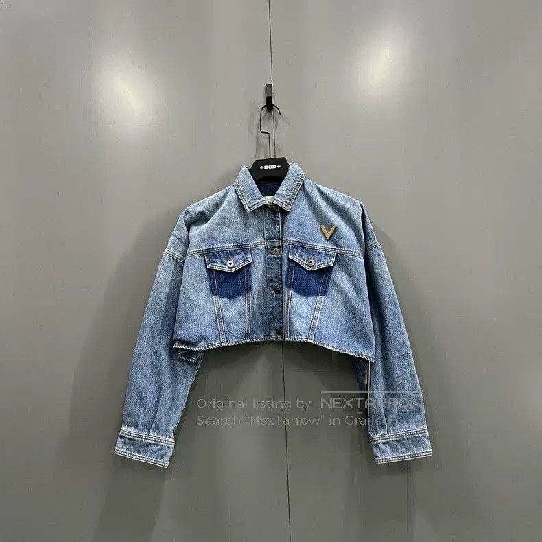 Valentino Valentino Metal V denim short coat Size M / US 6-8 / IT 42-44 - 1 Thumbnail