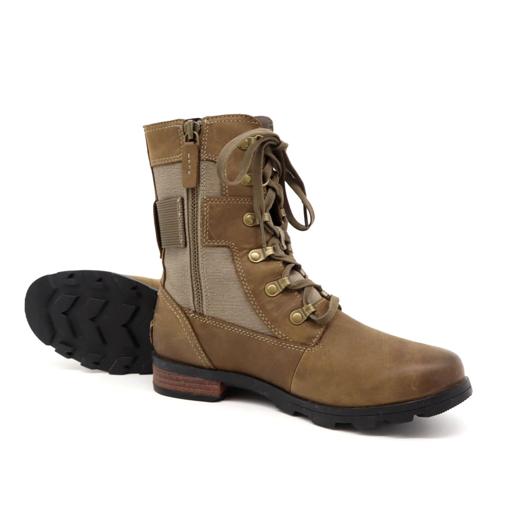 SOREL Sorel Major Carly Combat Ankle Boot - Brown - Womens Boots Size US 7 / IT 37 - 3 Thumbnail