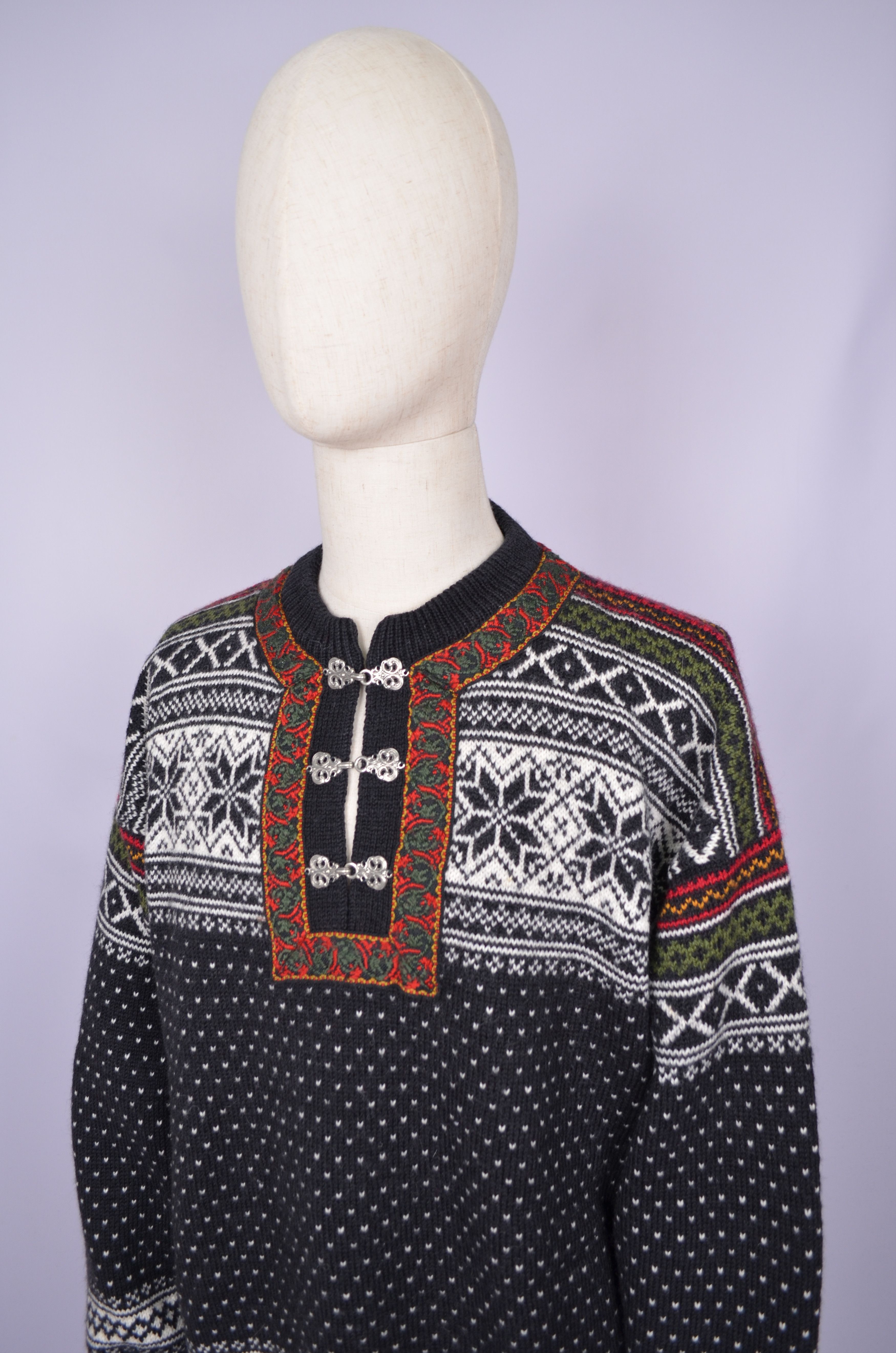 Designer × Norwool Norwool Pure New Wool Sweater Fair Isle Crew Neck Size XL Size US XL / EU 56 / 4 - 5 Thumbnail