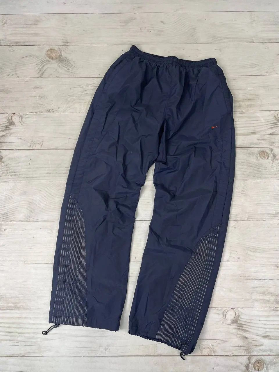 Nike Vintage Nike Track Pants 00s Nylon Swoosh Y2K Baggy Joggers Size US 36 / EU 52 - 2 Thumbnail