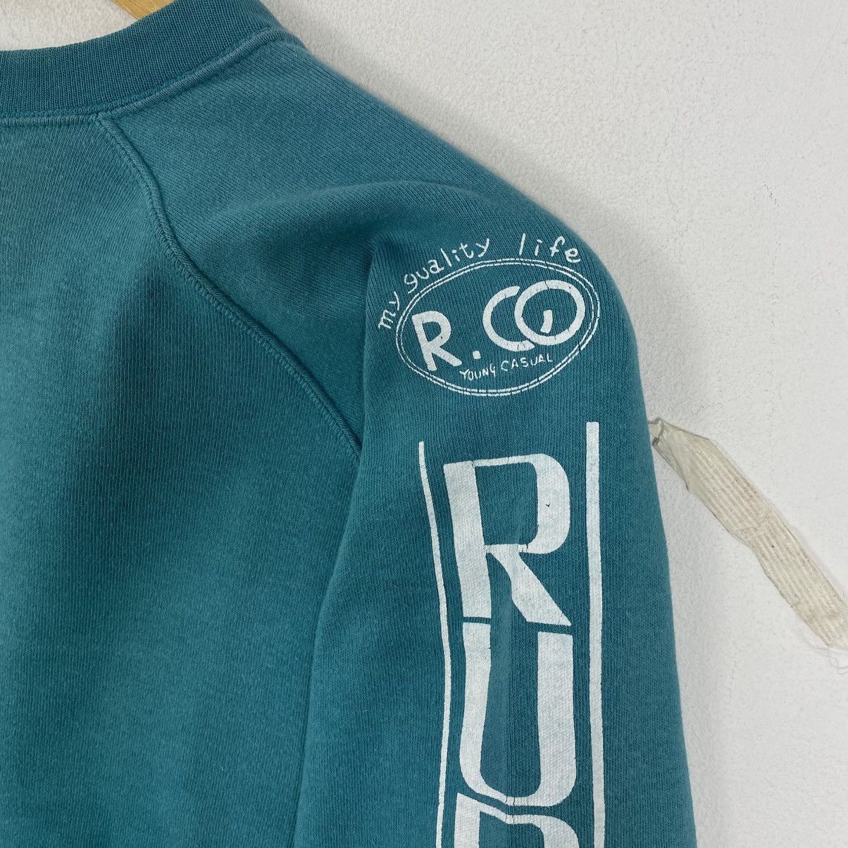 Vintage Vintage Rubicon R.CO Teal Sleeve Print Sweatshirt Japan L Size US L / EU 52-54 / 3 - 5 Thumbnail