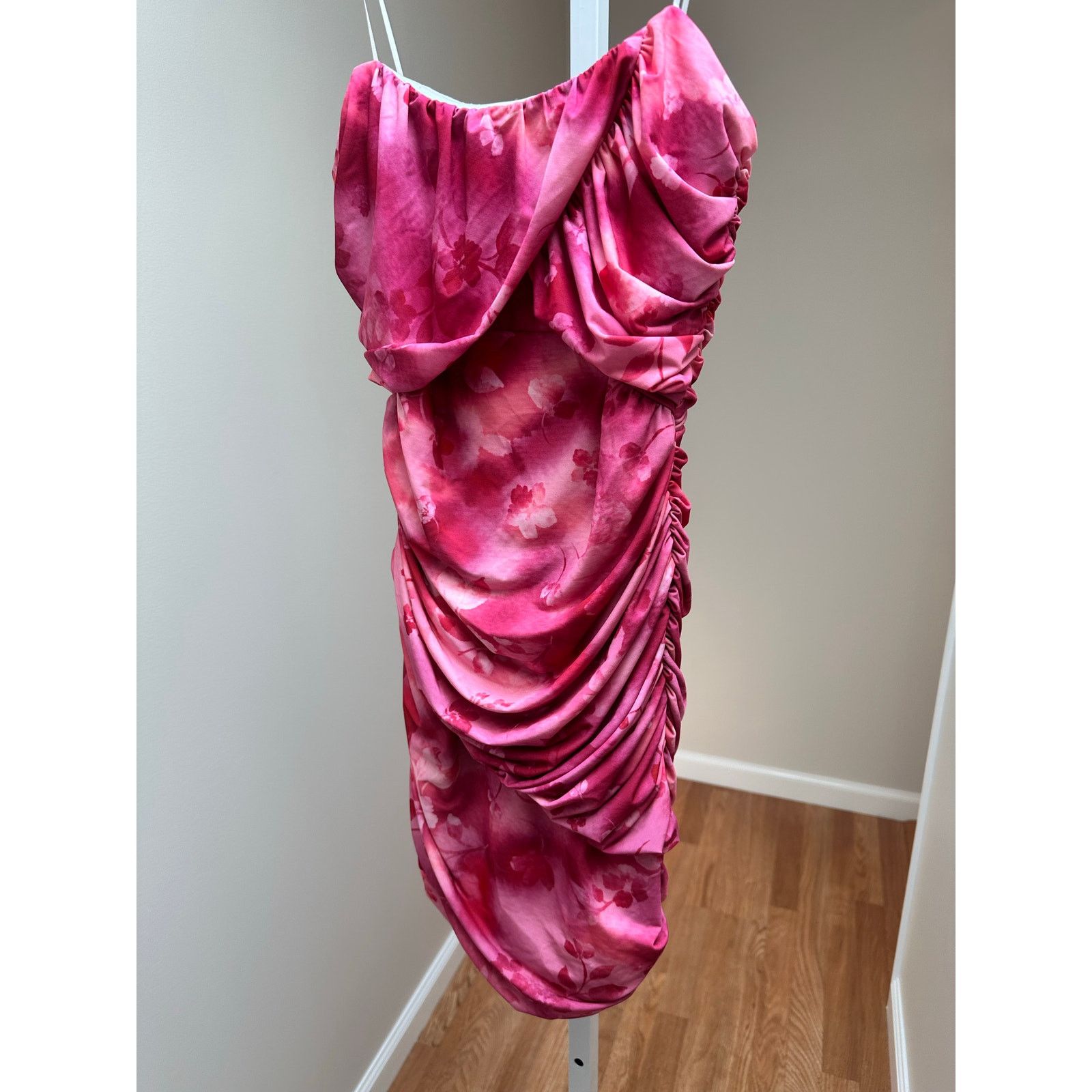 Amanda Uprichard Amanda Uprichard Levi Mini Dress Pink Ruched size Small Size S / US 4 / IT 40 - 5 Thumbnail