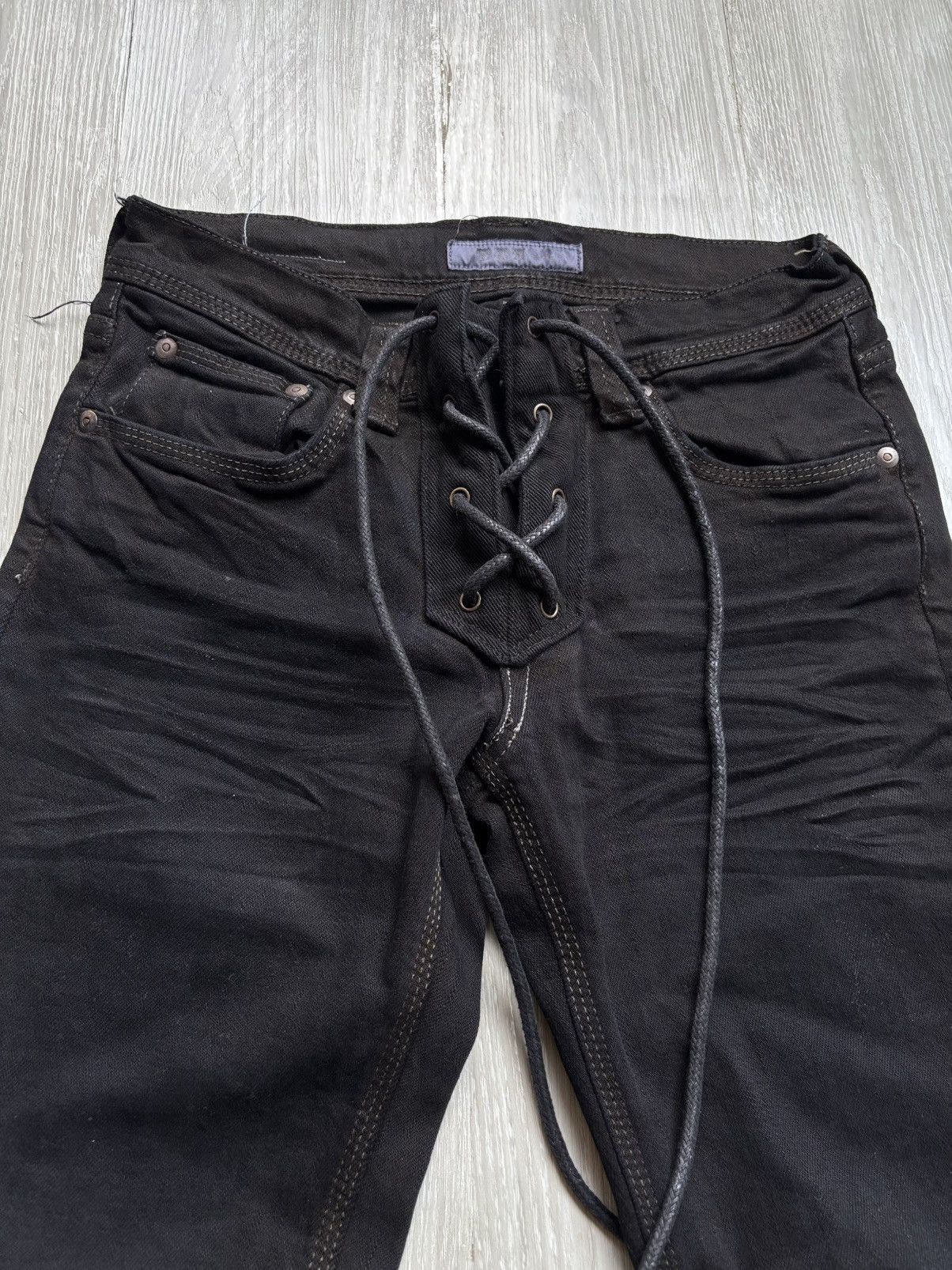 Japanese Brand Dmg lace up flare jeans Size US 26 / EU 42 - 2 Thumbnail