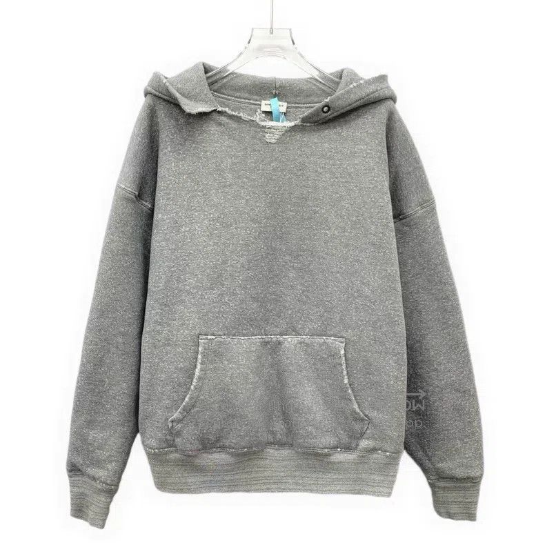 Saint Laurent Paris Saint Laurent Paris Gray Logo Printed Distressed Cotton Ho Size US L / EU 52-54 / 3 - 1 Thumbnail
