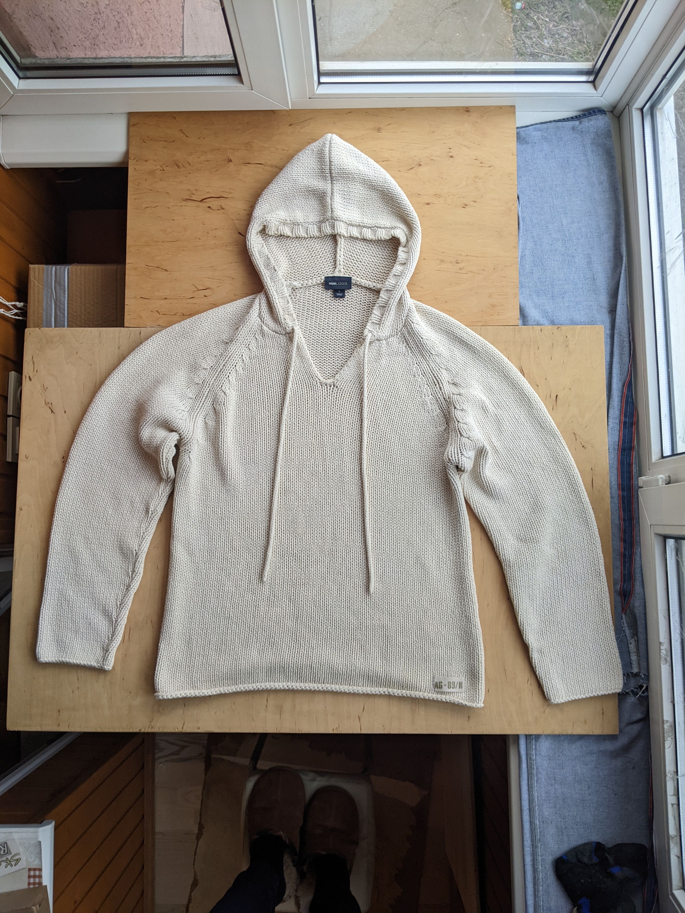 Japanese Brand L.O.G.G Knitted Hoodie Oversize Kanye West Cotton Gap Yeezy Size US L / EU 52-54 / 3 - 2 Thumbnail