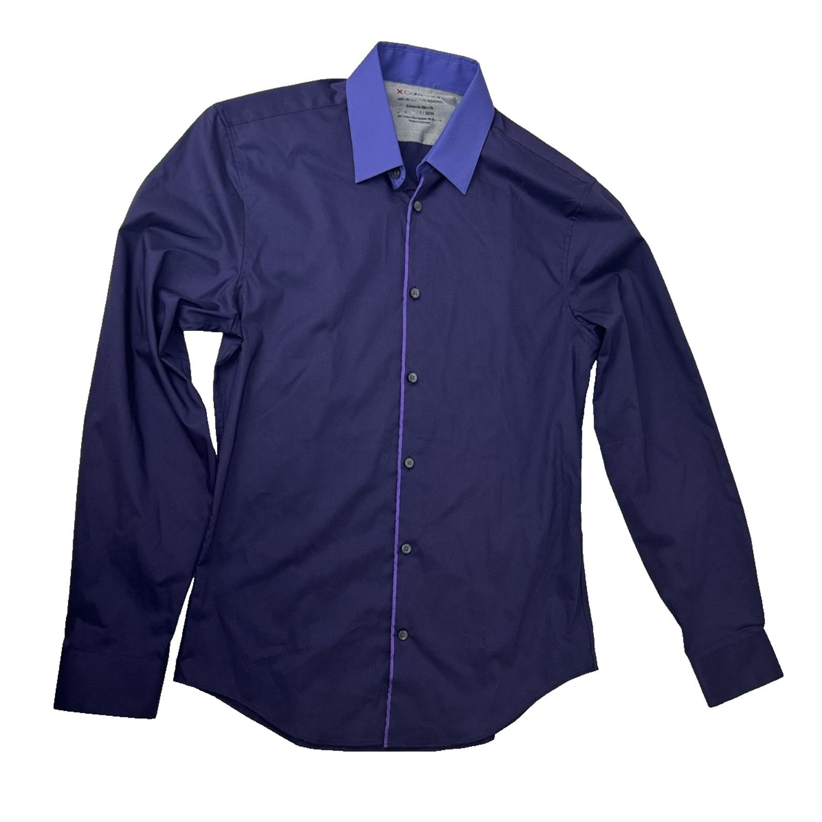 Calvin Klein Calvin Klein Purple Shirt Size S Whimsigoth Contrast Trim Size US S / EU 44-46 / 1 - 1 Thumbnail