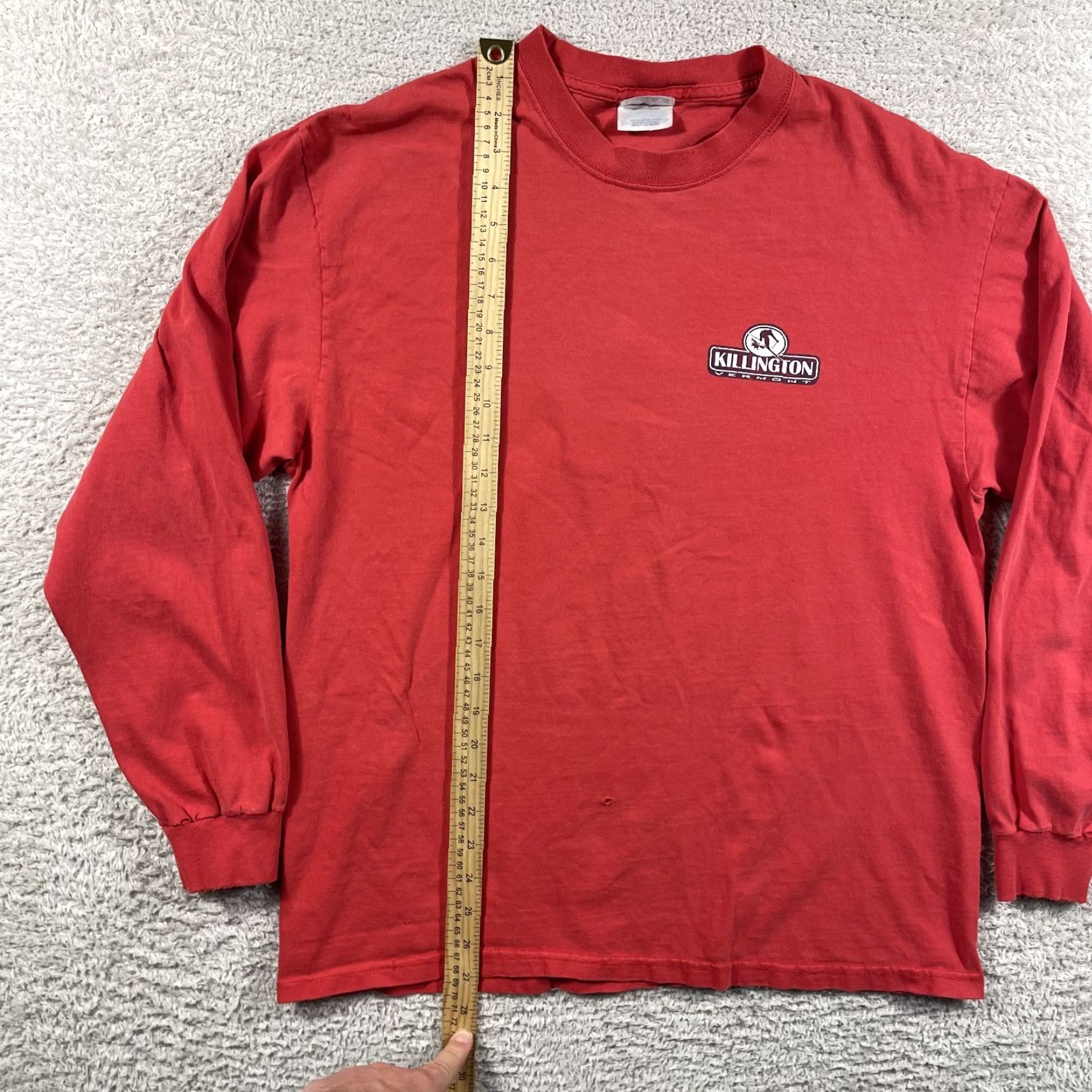 Hanes VINTAGE Hanes Beefy-T Killington Vermont Shirt Adult Large Red Long Sleeve 90s Ski Snowboard Mens Shirt Size US L / EU 52-54 / 3 - 5 Thumbnail